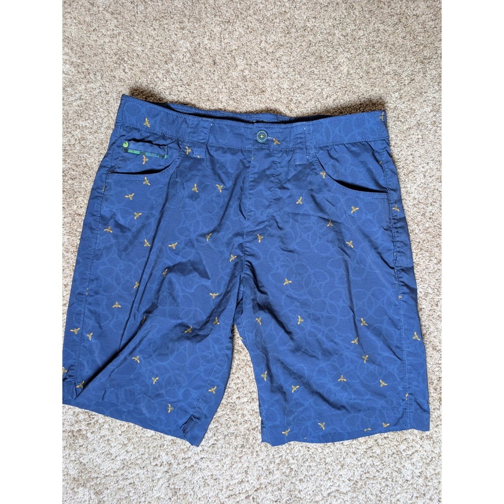 William Murray Golf Men's 32 Blue Bee Print Shorts Straight Fit Preppy